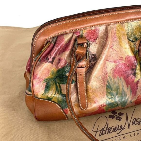 Patricia Nash Womens Clairaut Floral Leather Shoulder Bag Multicolor OS - Picture 3 of 9